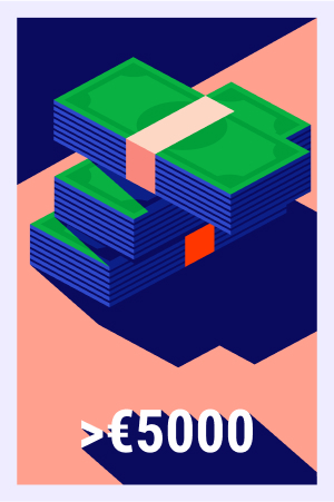 Mache Einzahlungen über 5.000 €