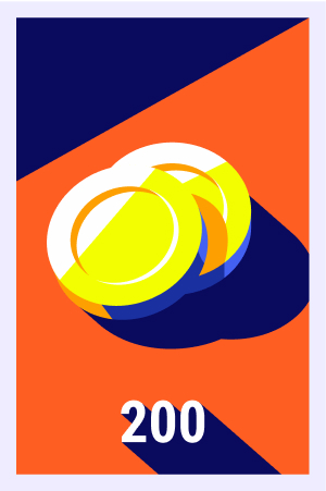Sammle 200 Münzen